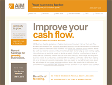 Tablet Screenshot of aimbusinesscap.com